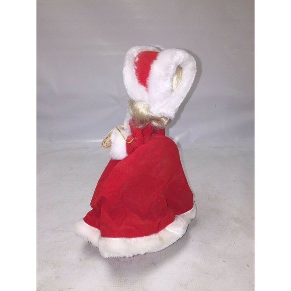 BRINN'S 1986 Musical Collectibles DOLL WHITE CHRISTMAS Red 12'' - Picture 8 of 9